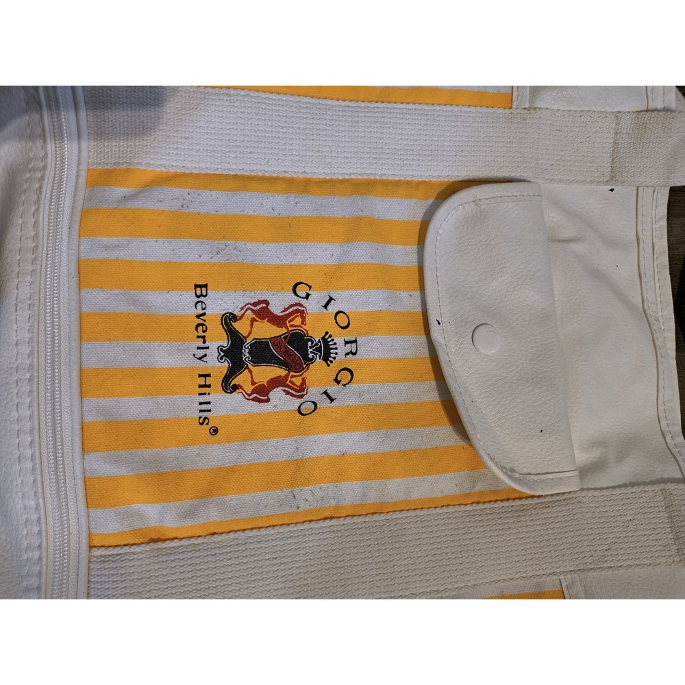 80's Vintage Large Rare Giorgio Of Beverly Hills Large Canvas Weekend Duffle Bag - Picture 2 of 7